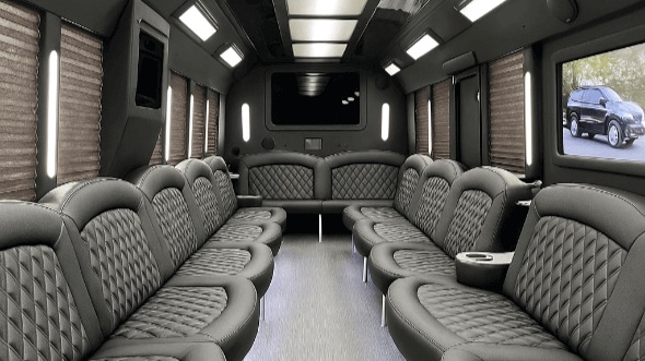 Interior of Culver City Party Bus Company's 20 Passenger Party Bus in Culver City
