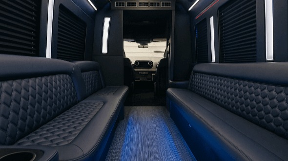 Interior of Norwalk Party Bus Company's 20 Passenger Party Bus in Norwalk