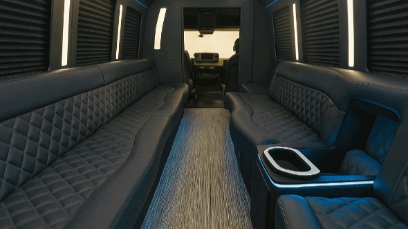 Interior of San Carlos Party Bus Company's 20 Passenger Party Bus in San Carlos