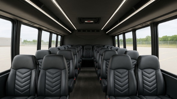 Interior of California Party Bus Company's 25 Passenger Minibus in California