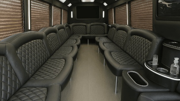 Interior of Visalia Party Bus Company's 25 Passenger Party Bus in Visalia