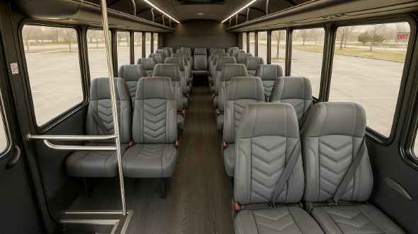 Interior of California Party Bus Company's 28 Passenger Minibus in California