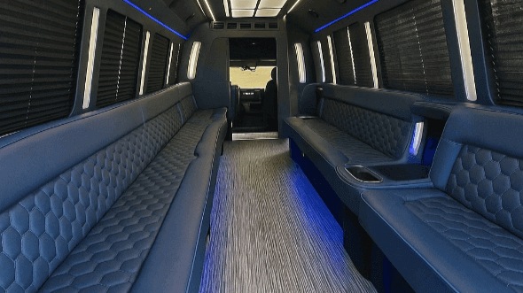 Interior of La Mesa Party Bus Company's 50 Passenger Party Bus in La Mesa