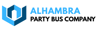 alhambra party bus company logo
