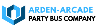 arden arcade party bus company logo