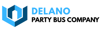 delano party bus company logo