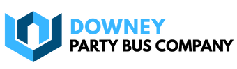 downey party bus company logo