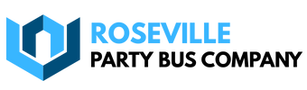 roseville party bus company logo