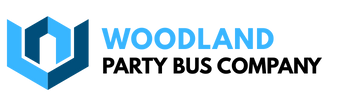 woodland party bus company logo